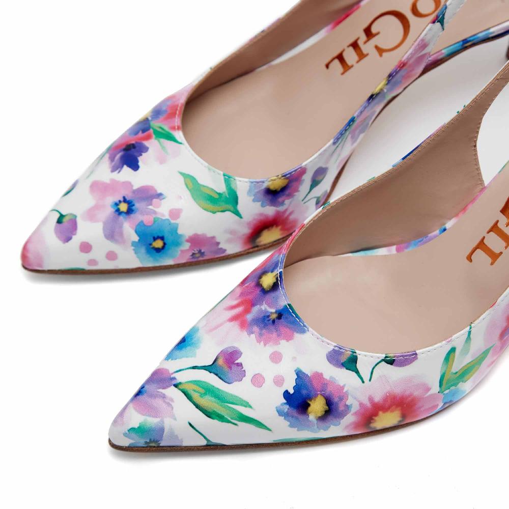 paco gil LUCIA FLOWER PRINT BLUE Tienda