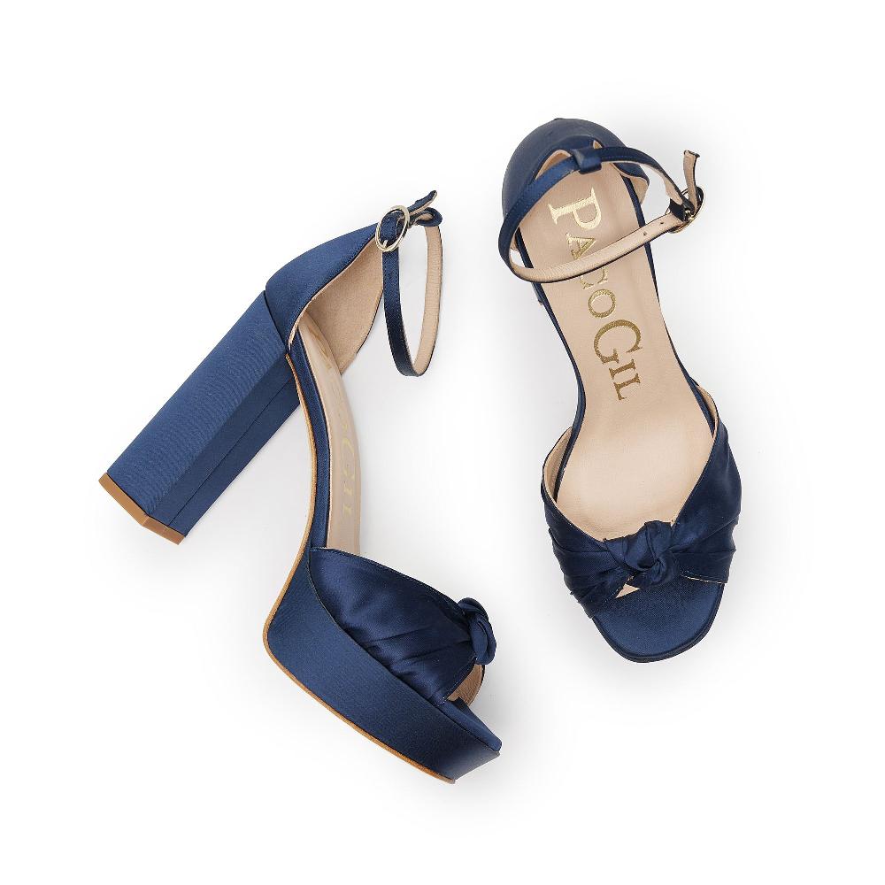 paco gil ALANA NAVY SATIN Precio ultrabajo
