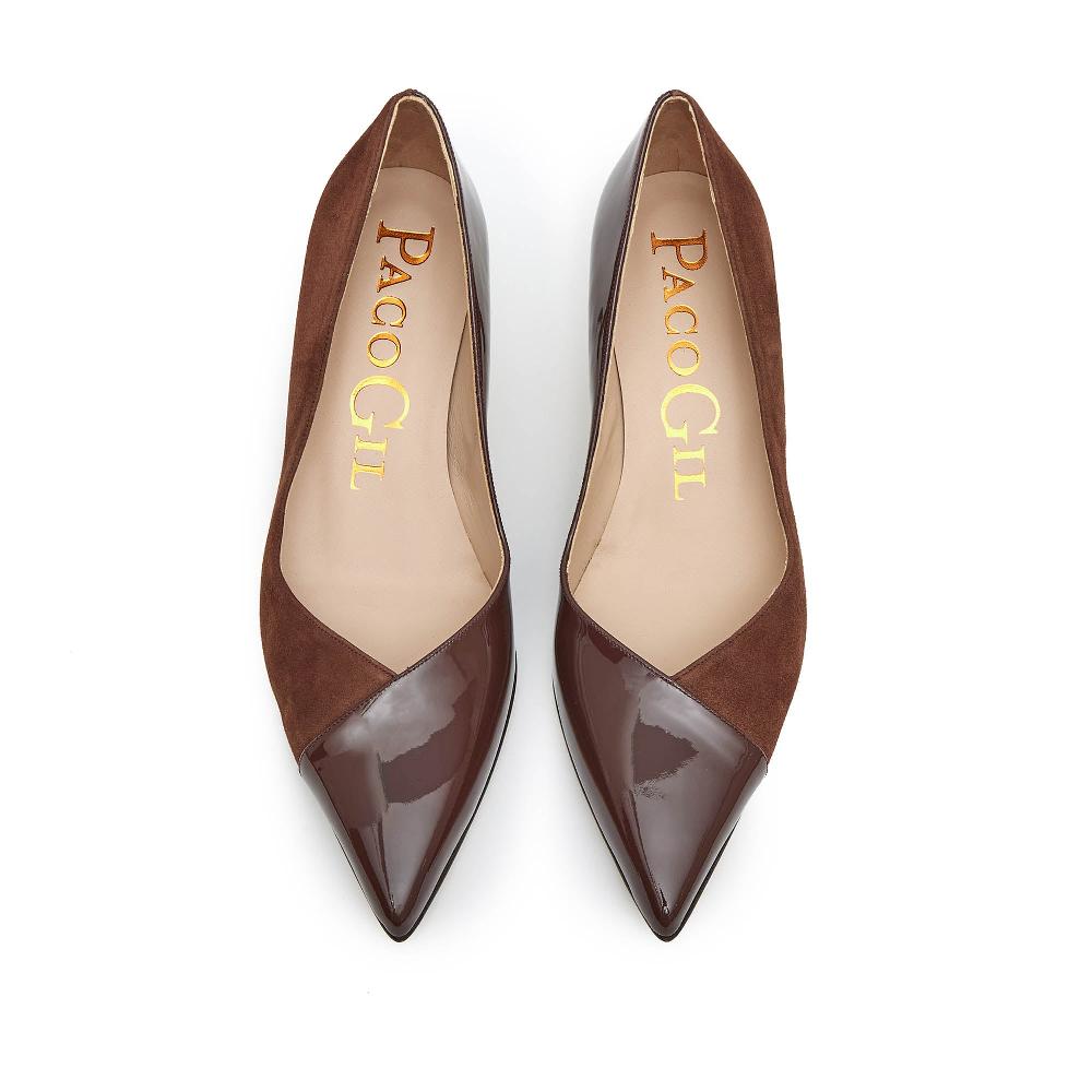 paco gil JUANA BROWN SUEDE/LIBANO PATENT Promoción trimestral