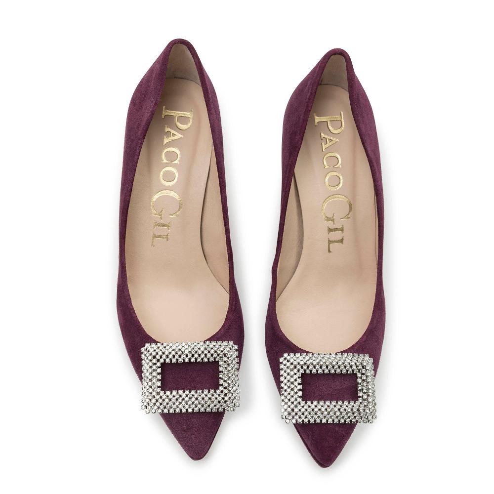 paco gil PATRICIA AUBERGINE SUEDE Ahorra y exporta