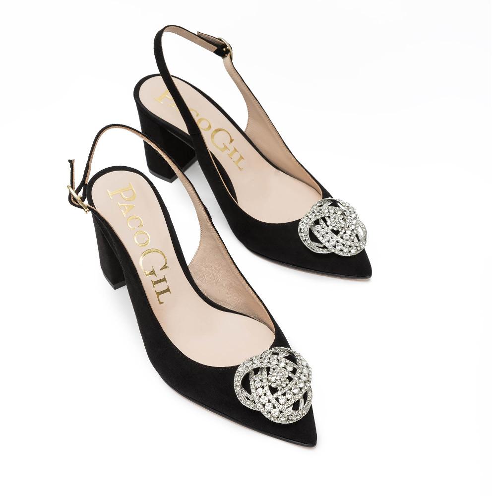 paco gil MAYA BLACK SUEDE Outlet