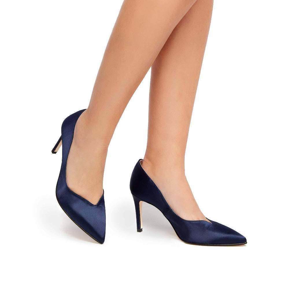 paco gil ITZIAR NAVY IMPERIAL SATIN Rebajas top