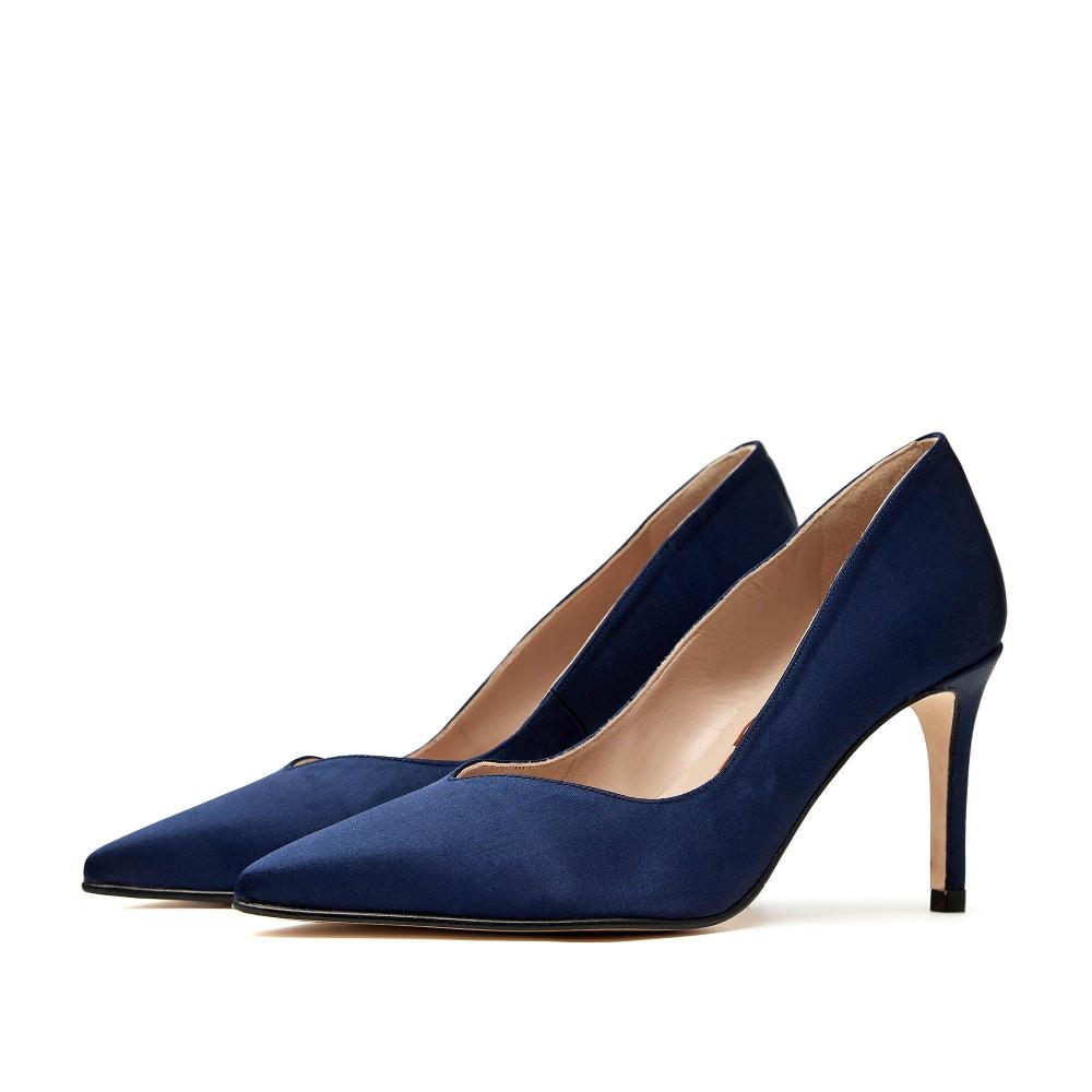 paco gil ITZIAR NAVY IMPERIAL SATIN Rebajas top