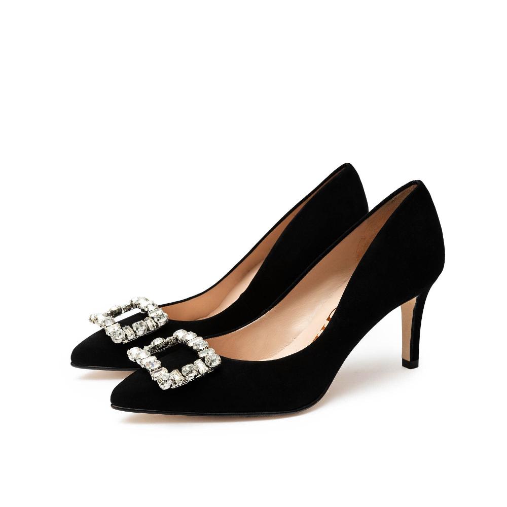 paco gil LYRA BLACK SUEDE BRIGHT Precio de fábrica
