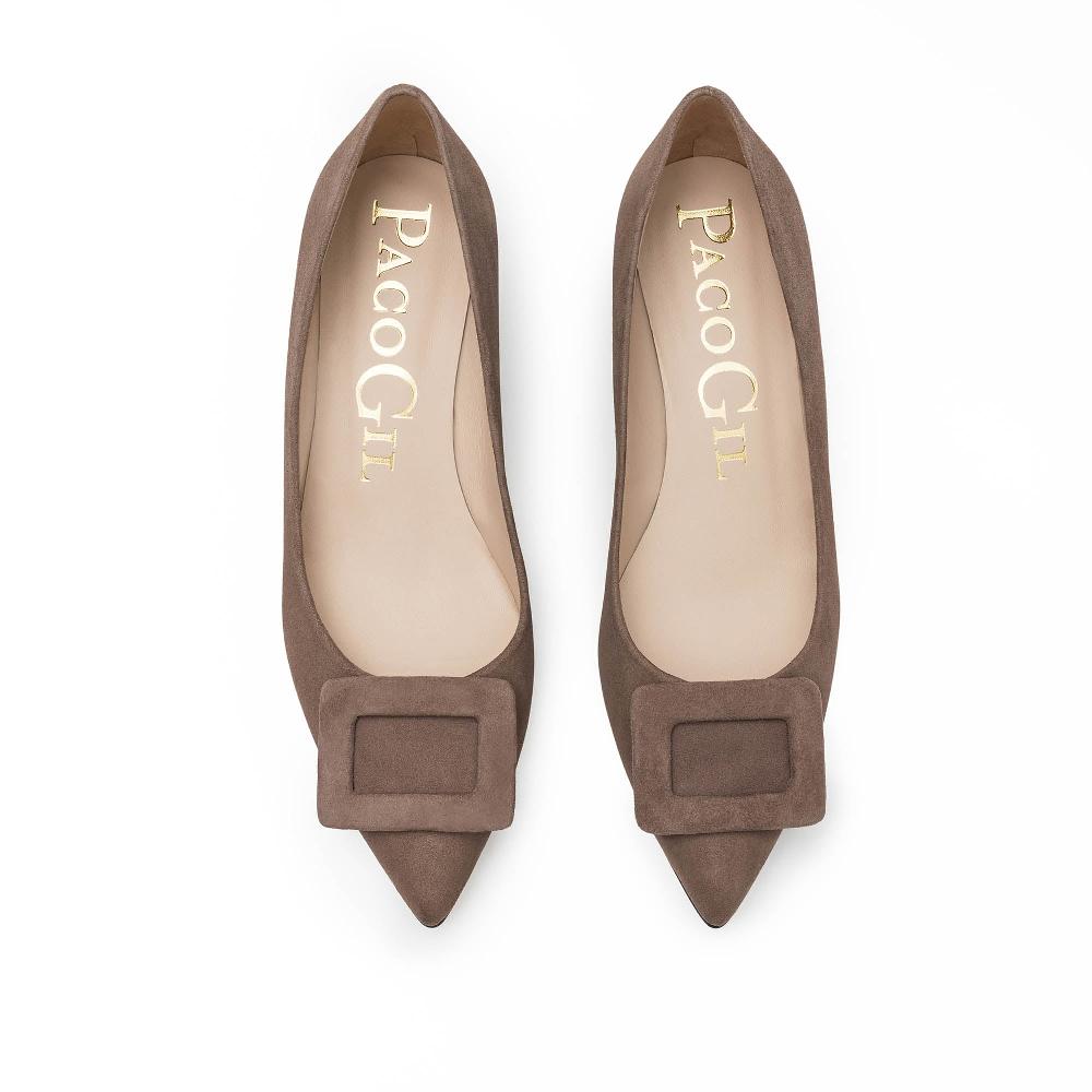 paco gil CORA TAUPE SUEDE Libre de impuestos