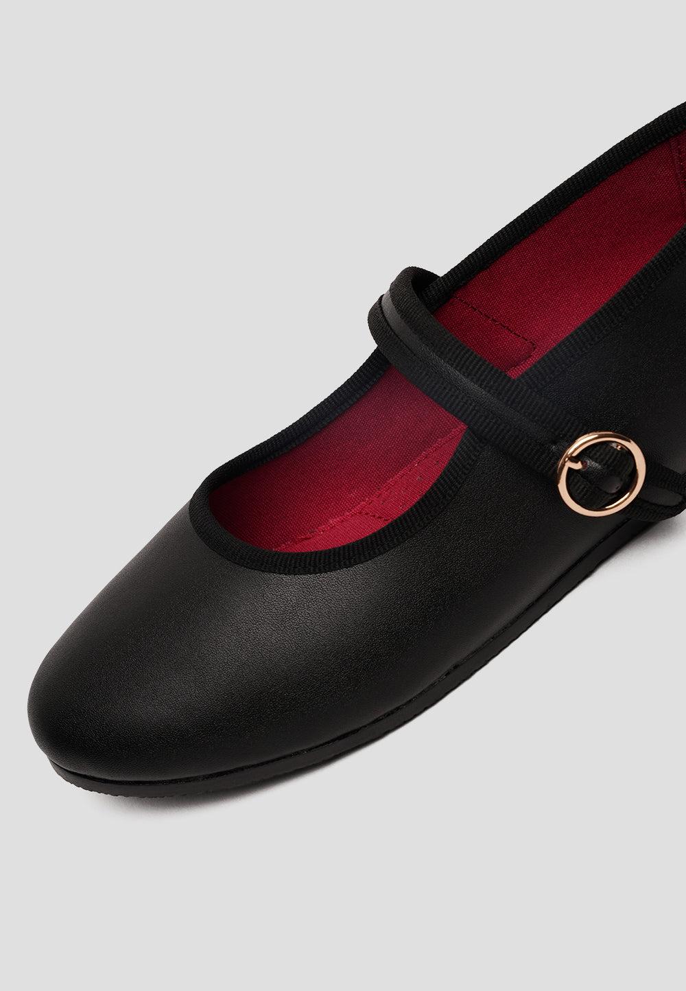paez MARY JANE MICROFIBER NAPA BLACK Descuentos del mes