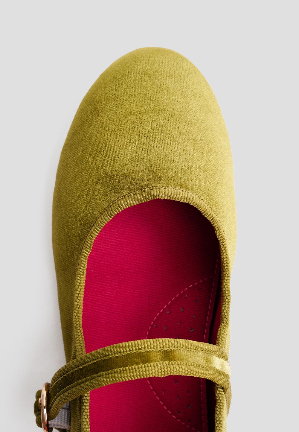 paez MARY JANE VELVET SYCAMORE GREEN Oferta exclusiva