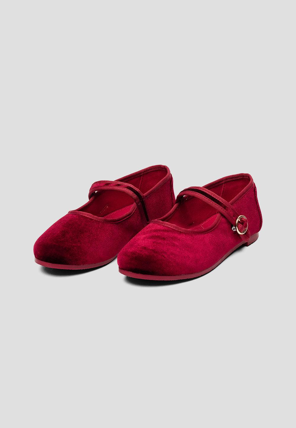 paez MARY JANE VELVET BURGUNDY Ofertas de temporada