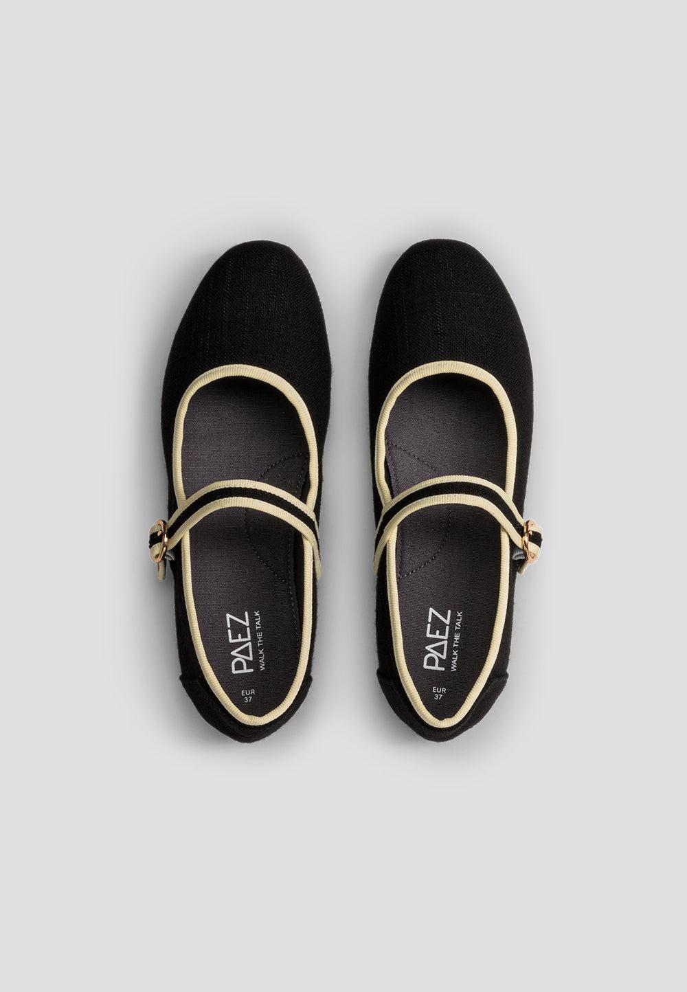 paez MARY JANE LINEN BLACK Outlet