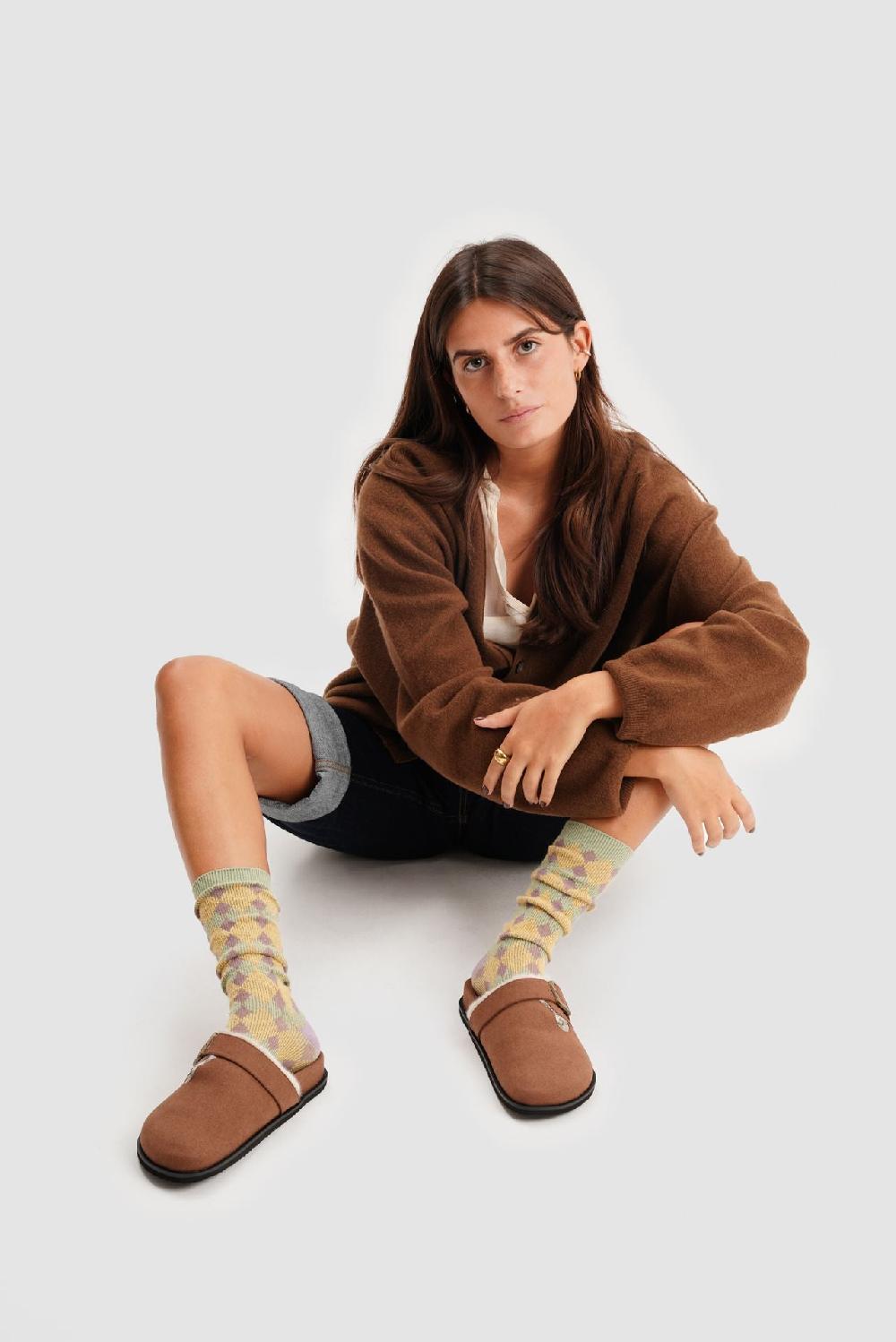 paez CLOG VEGAN SUEDE CAMEL Ofertas