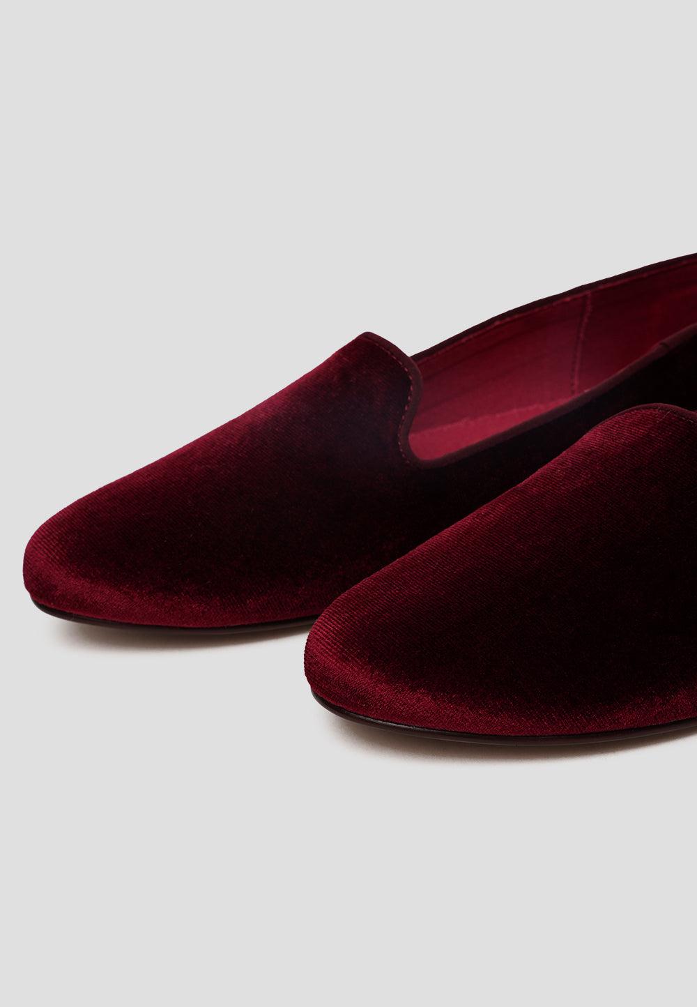 paez SLIPPER VELVET BURGUNDY Superdescuento
