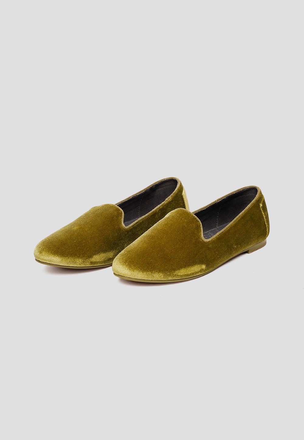paez SLIPPER VELVET SYCAMORE GREEN Liquidación