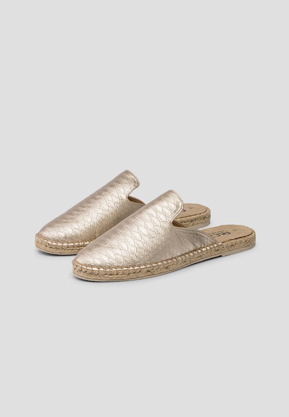 paez MULE VEGAN LEATHER SNAKE GOLD Rebajas de fin de temporada