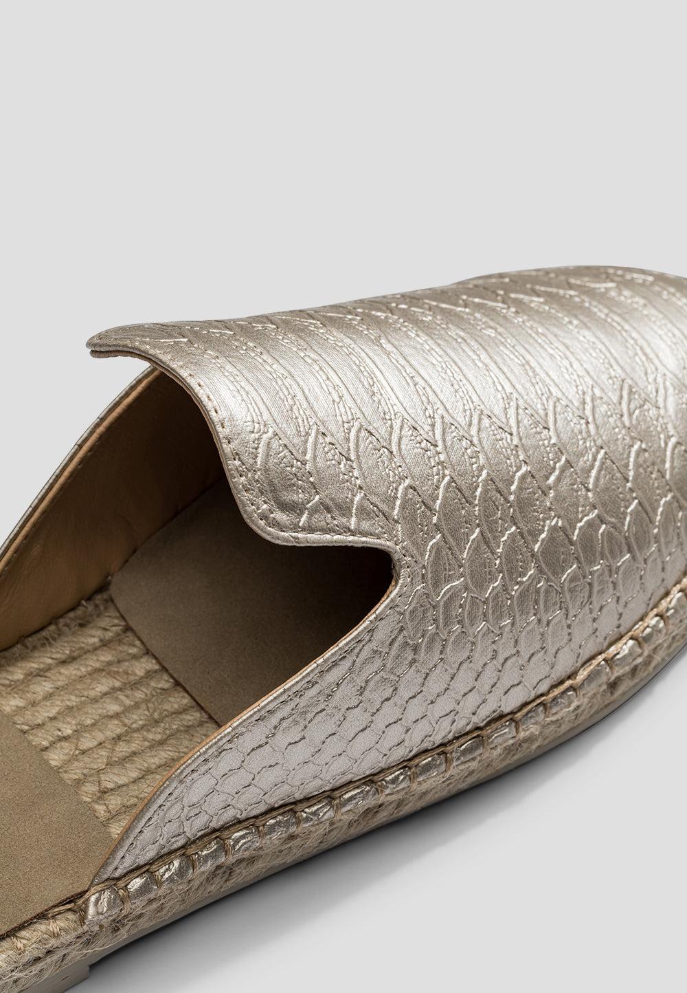 paez MULE VEGAN LEATHER SNAKE GOLD Rebajas de fin de temporada