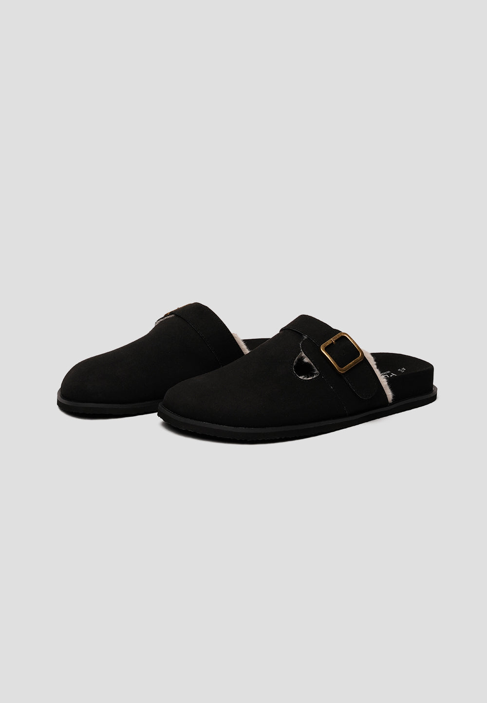 paez CLOG VEGAN SUEDE TRUFFLED BLACK Outlet