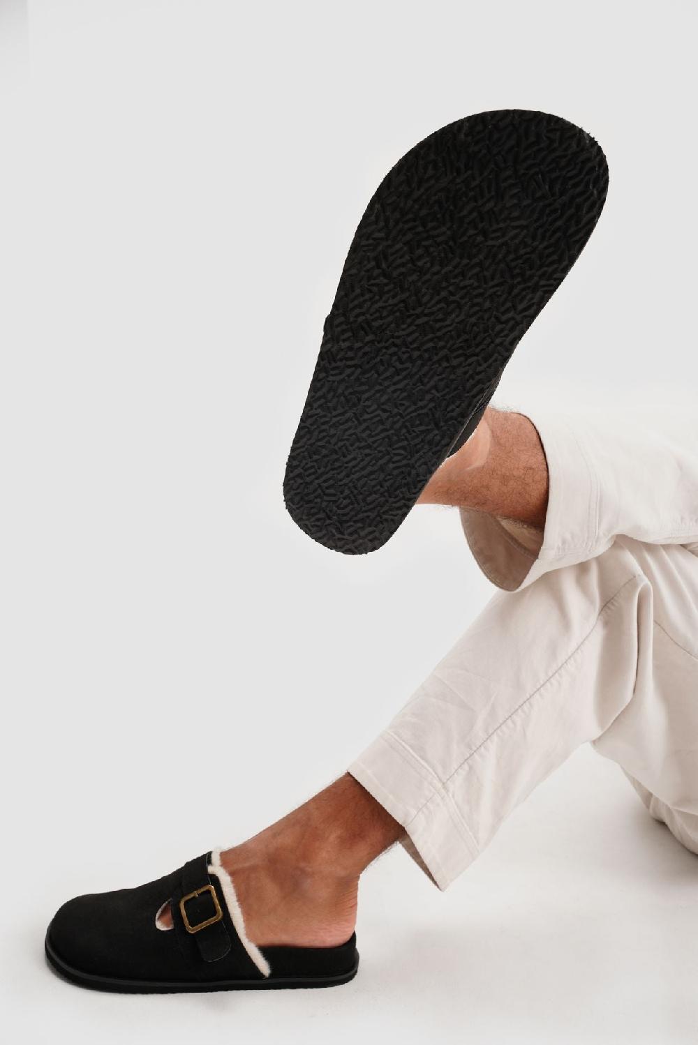 paez CLOG VEGAN SUEDE TRUFFLED BLACK Outlet
