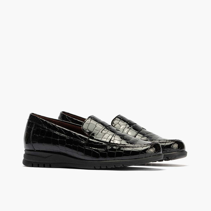 ﻿pitillos Mocasín en Coco mujer color negro Tienda de fábrica