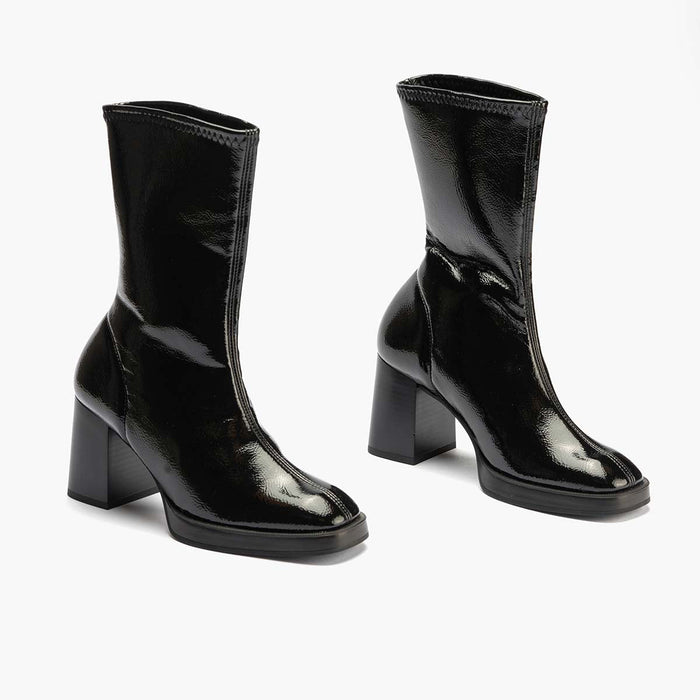 pitillos Botín Charol Strech de mujer color negro Limitado a 3 días