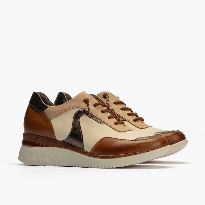 pitillos Zapato Deportivo Cordones mujer color cuero Ahorra y exporta