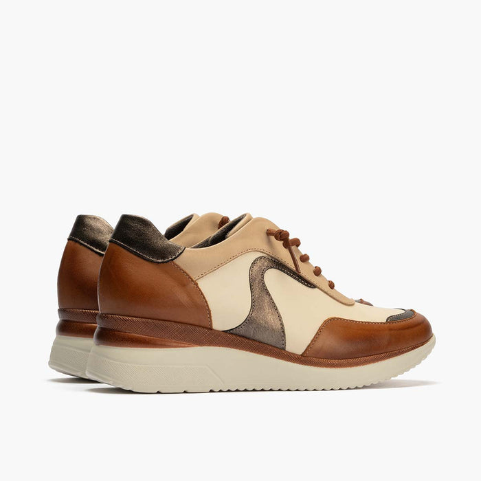 pitillos Zapato Deportivo Cordones mujer color cuero Ahorra y exporta