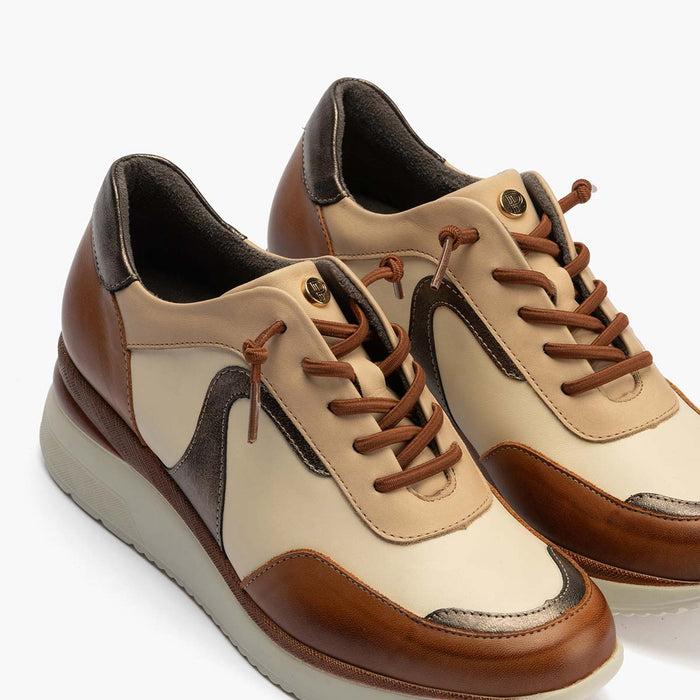 pitillos Zapato Deportivo Cordones mujer color cuero Ahorra y exporta