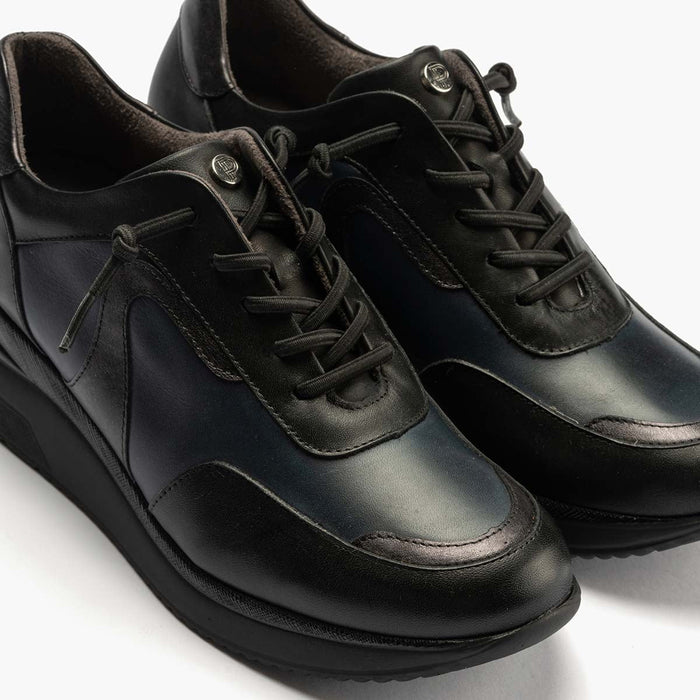 pitillos Zapato Deportivo Cordones de mujer color negro Precios de Black Friday