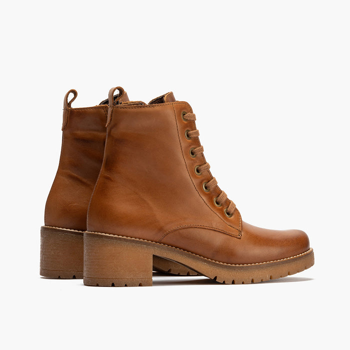 pitillos Bota Militar en Napa mujer color cuero En oferta
