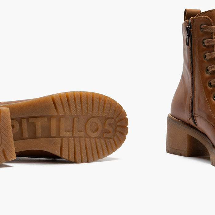 pitillos Bota Militar en Napa mujer color cuero En oferta