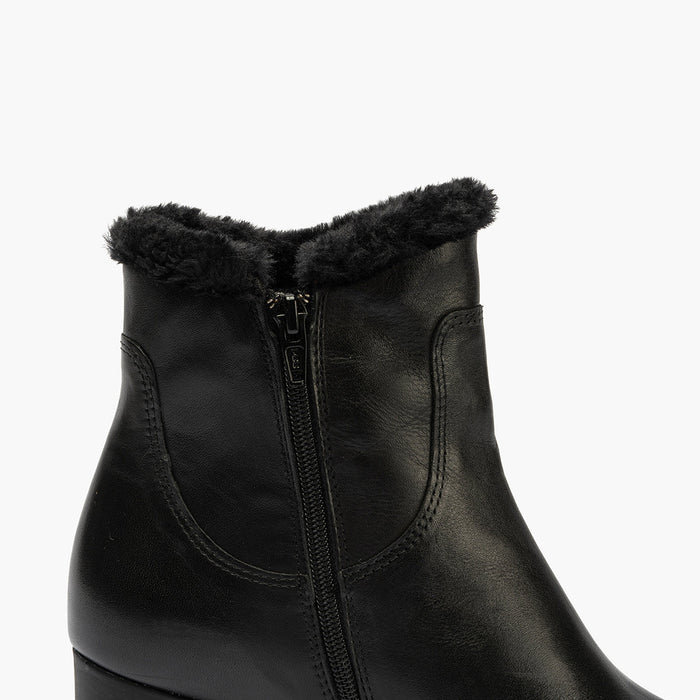 pitillos Botín con Pelo de mujer color negro Descuentos del mes