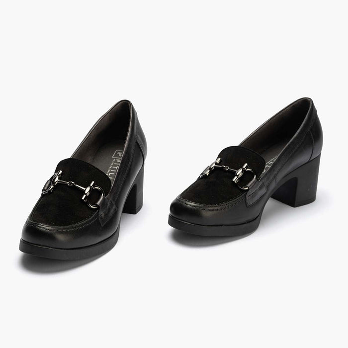 pitillos Mocasín Combinado mujer color negro Ofertas