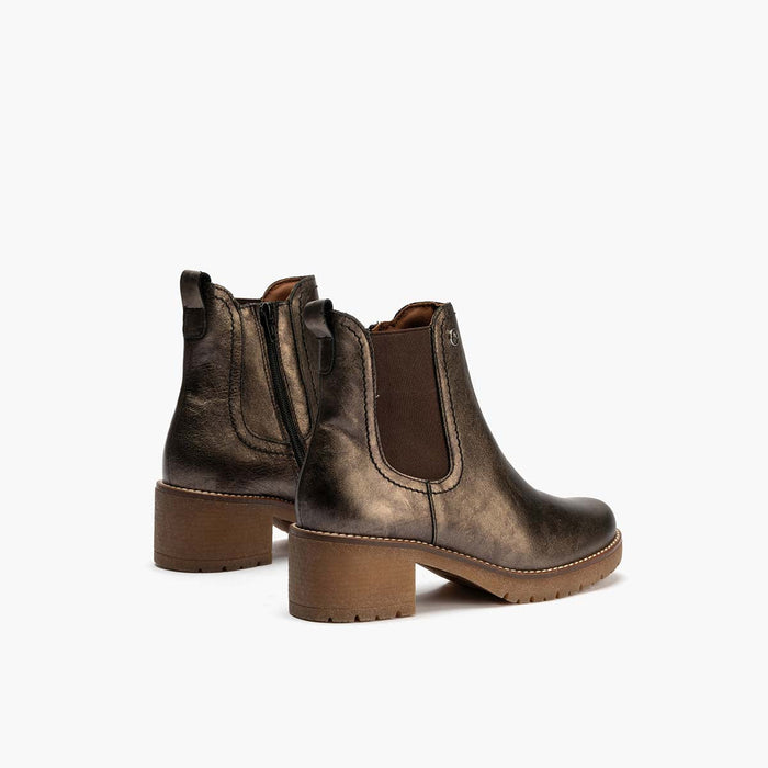pitillos Botín Chelsea en Laminado para mujer color bronce Venta caliente