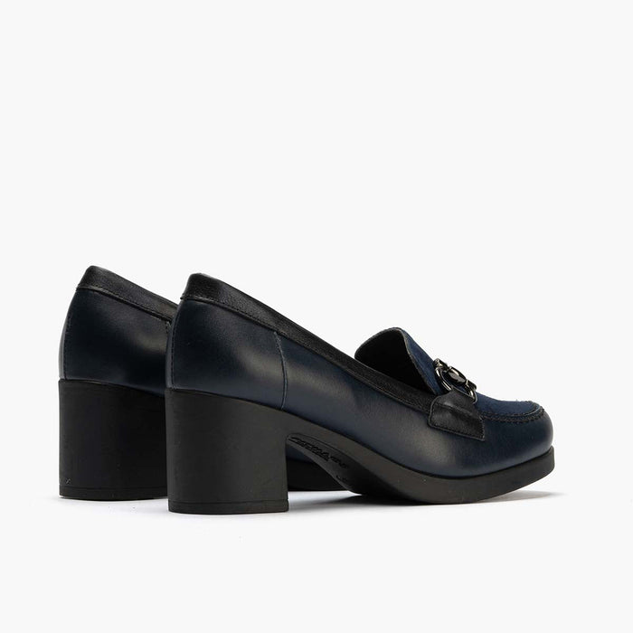 pitillos Mocasín Combinado de mujer color marino Ventas relámpago