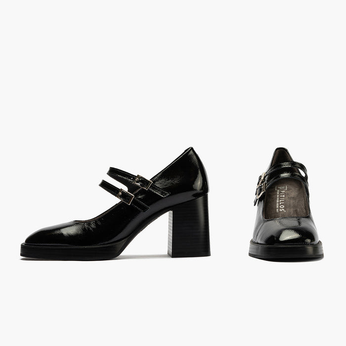 pitillos Mercedes en Charol de mujer color negro Descuento