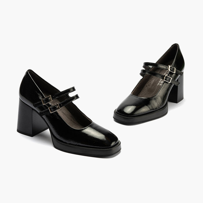 pitillos Mercedes en Charol de mujer color negro Descuento