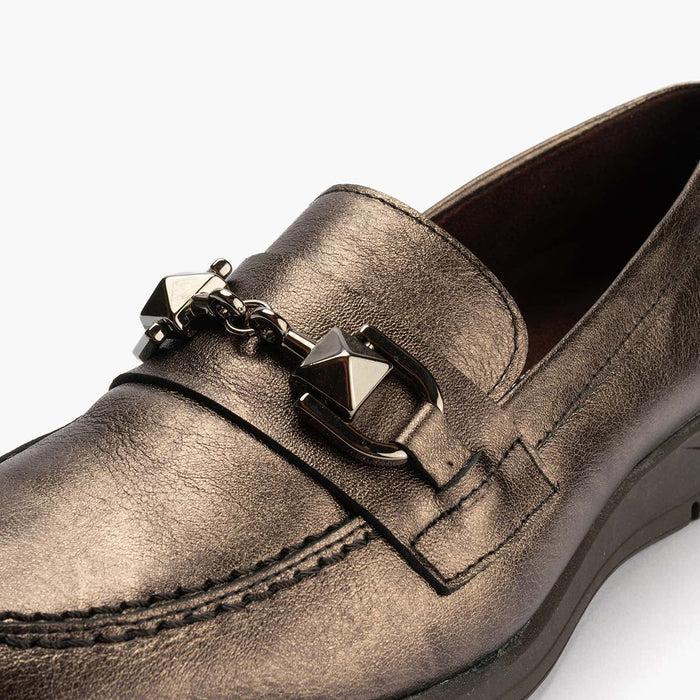 pitillos Mocasín con Adorno mujer color bronce Tienda