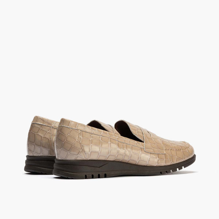 pitillos Mocasín en Coco de mujer color piedra Mejor oferta