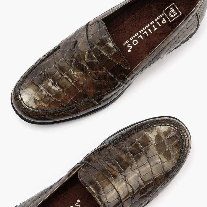 pitillos Mocasín en Coco para mujer color humo Oferta especial