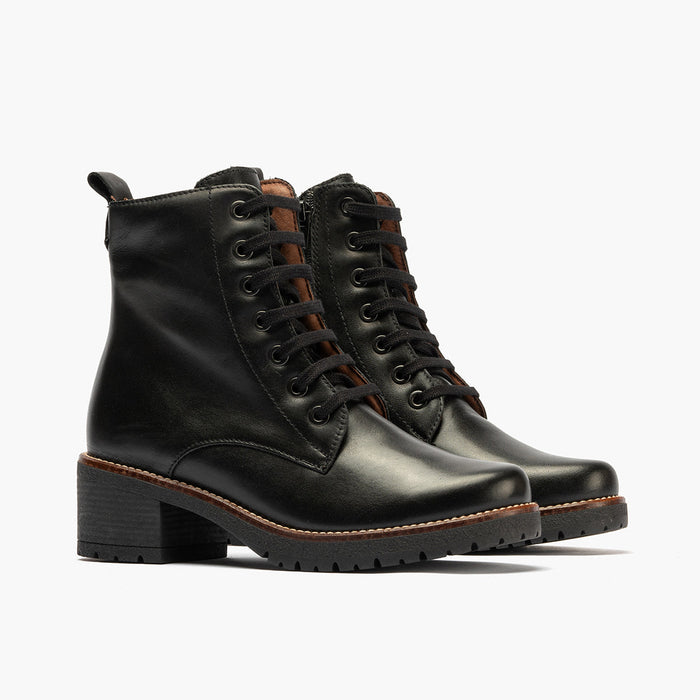 pitillos Bota Militar en Napa mujer color negro Precio de fábrica