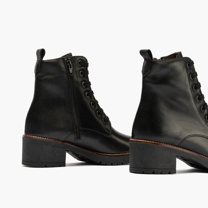 pitillos Bota Militar en Napa mujer color negro Precio de fábrica
