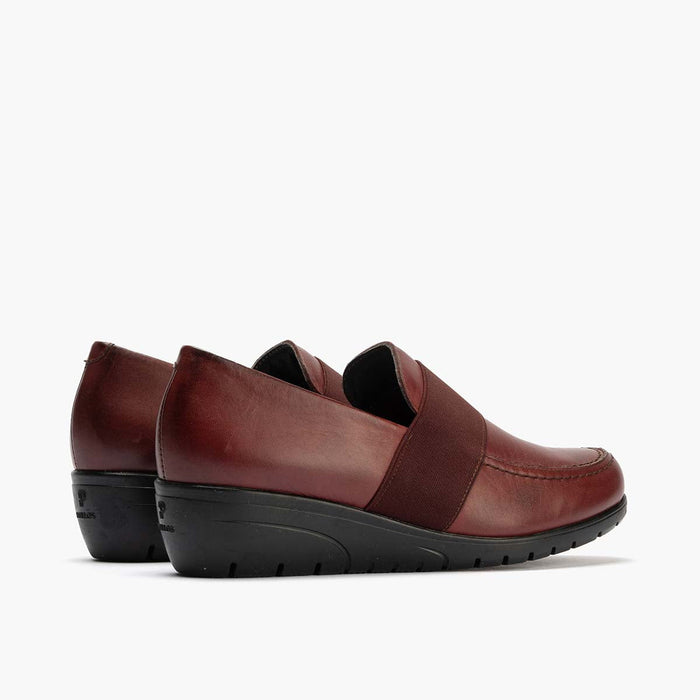 pitillos Zapato Abotinado con Elástico para mujer color burdeos Solo hoy