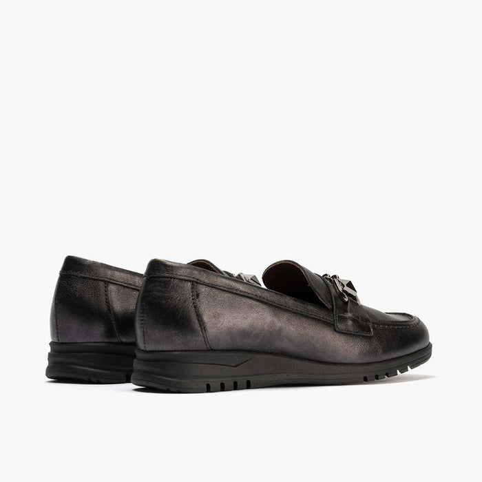 pitillos Mocasín con Adorno mujer color antracita Oferta especial de fábrica