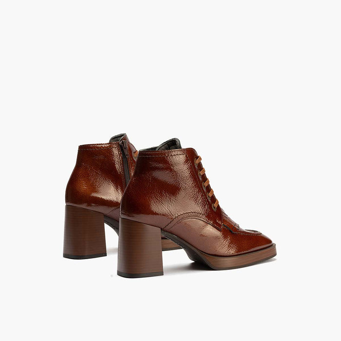 pitillos Botín Flecos de mujer color cuero Tienda de fábrica