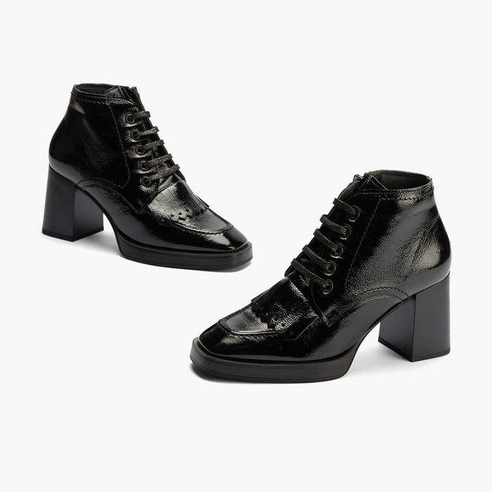 pitillos Botín Flecos mujer color negro Precios de Black Friday