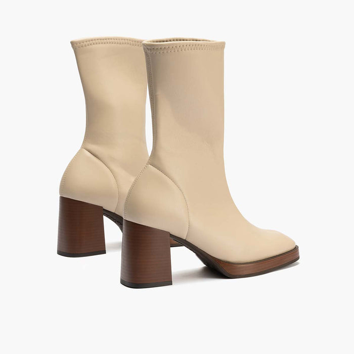 pitillos Botín Napa Strech mujer color piedra En oferta