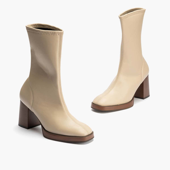 pitillos Botín Napa Strech mujer color piedra En oferta