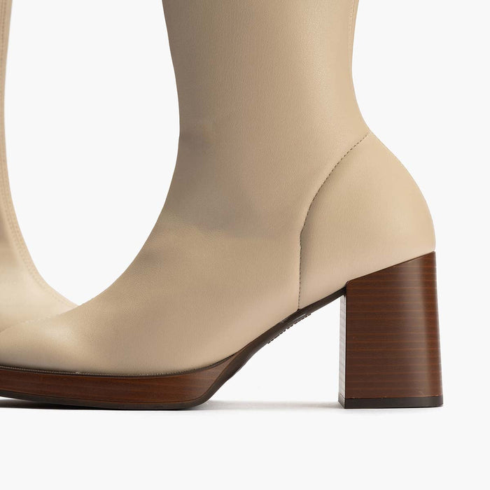 pitillos Botín Napa Strech mujer color piedra En oferta