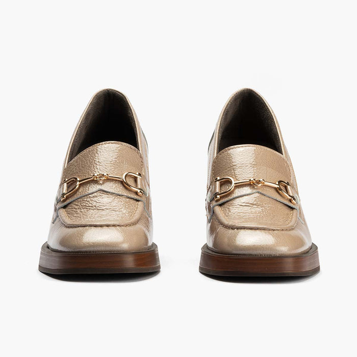 pitillos Mocasín Adorno para mujer color piedra Descuentos del mes