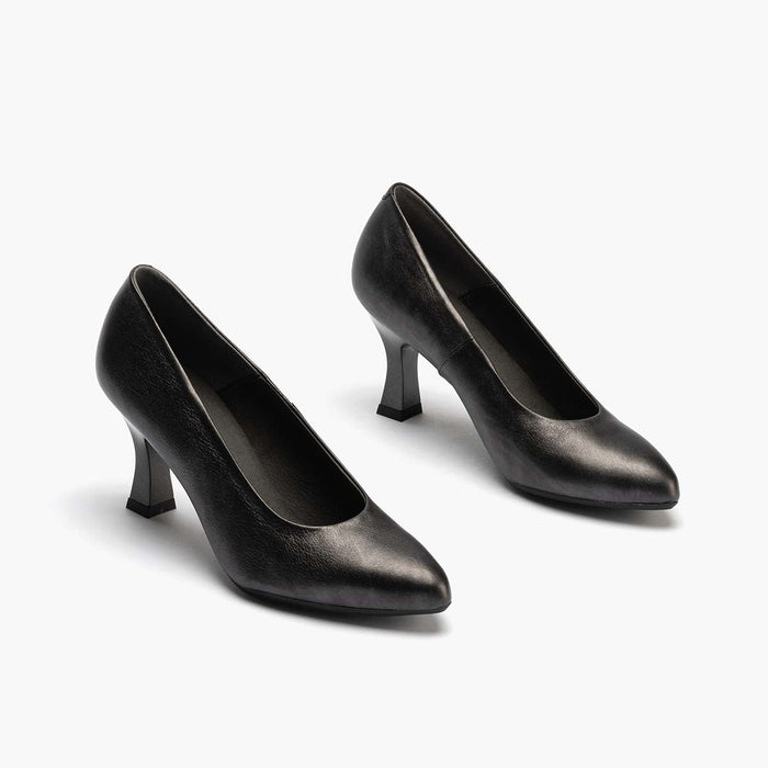 pitillos Zapato de Salón Laminado de mujer color antracita Rebajas de fin de temporada