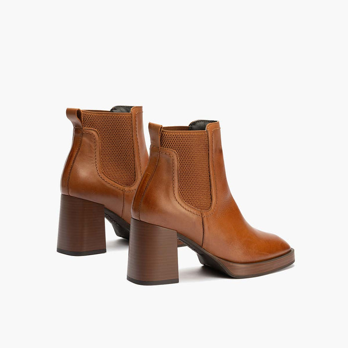 pitillos Botín Chelsea de mujer color cuero En línea