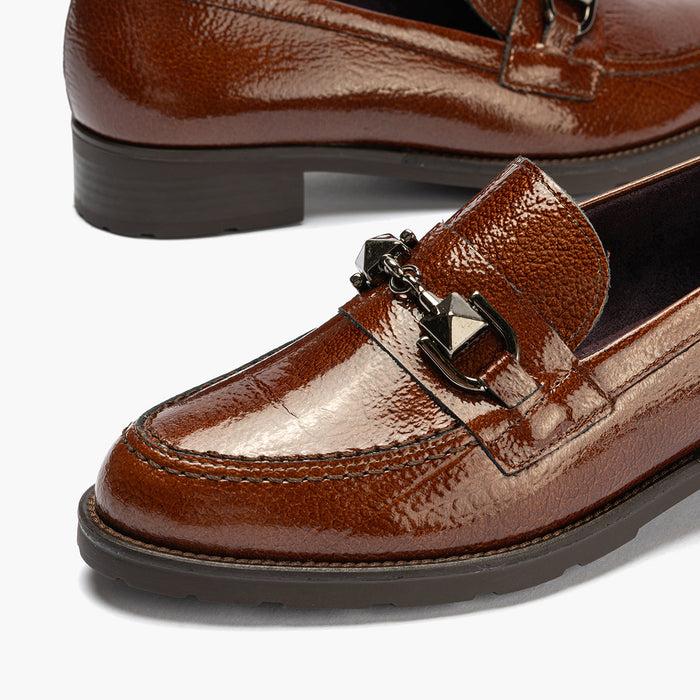 pitillos Mocasín Adorno para mujer color cuero Ofertas